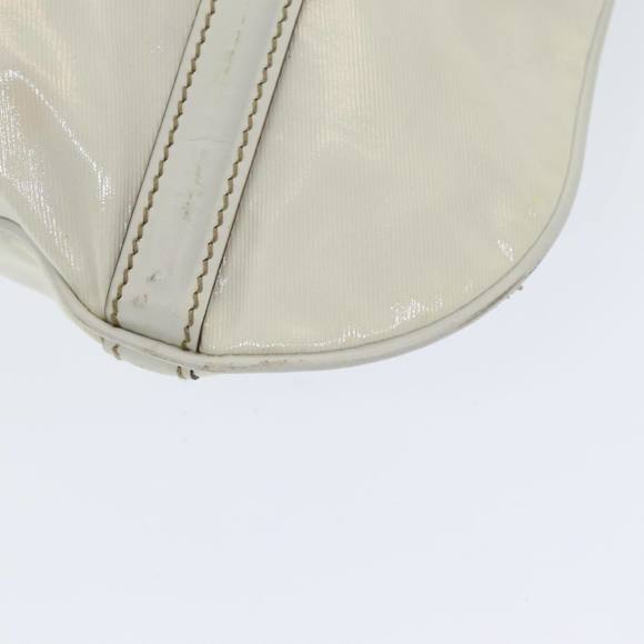 GUCCI Web Sherry Line Shoulder Bag Coated Canvas White Red 162740 Auth ep4886 - Picture 9 of 16